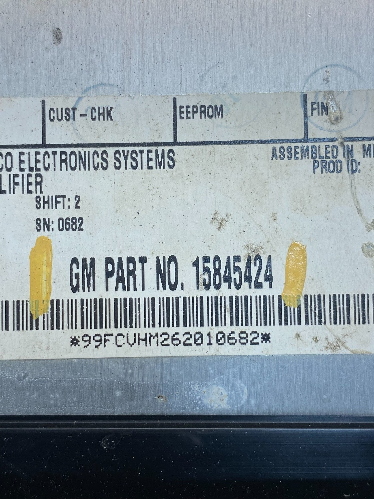 2003 to 2007 Cadillac CTS Stereo Audio Amplifier 15845424 AG7023 DG2