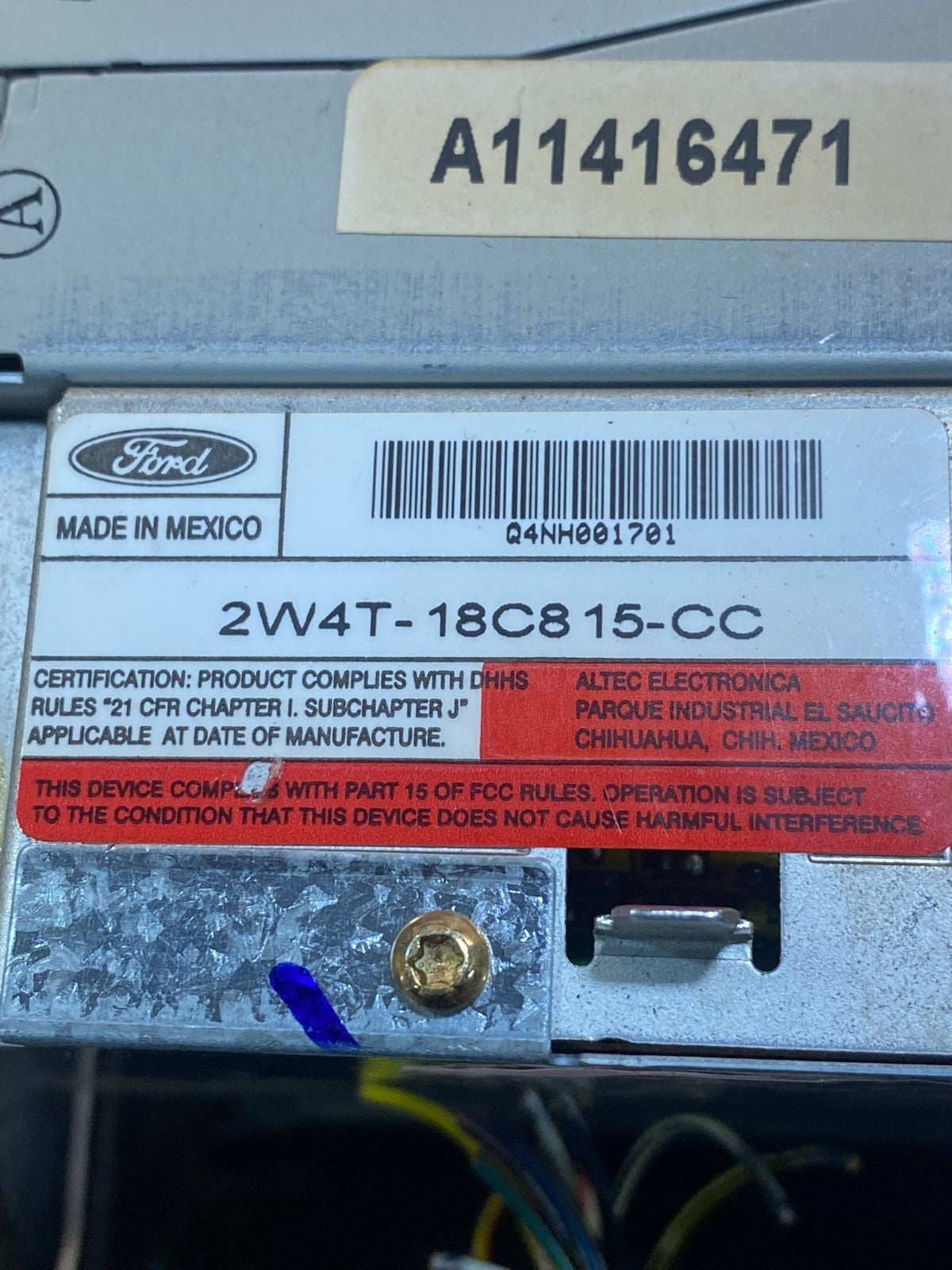 2001 2002 Lincoln LS Radio 6 CD Dual Climate Control Panel AC7910 DG6