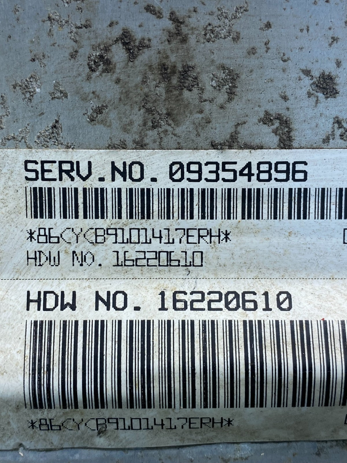 1999 2000 Chevrolet Silverado Engine Control Module ECM ECU 09354896 AG9434 DW2