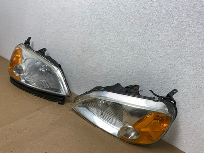 2001 - 2003 Honda Civic Coupe Headlights Halogen Left+Right Side AC5658 DW1