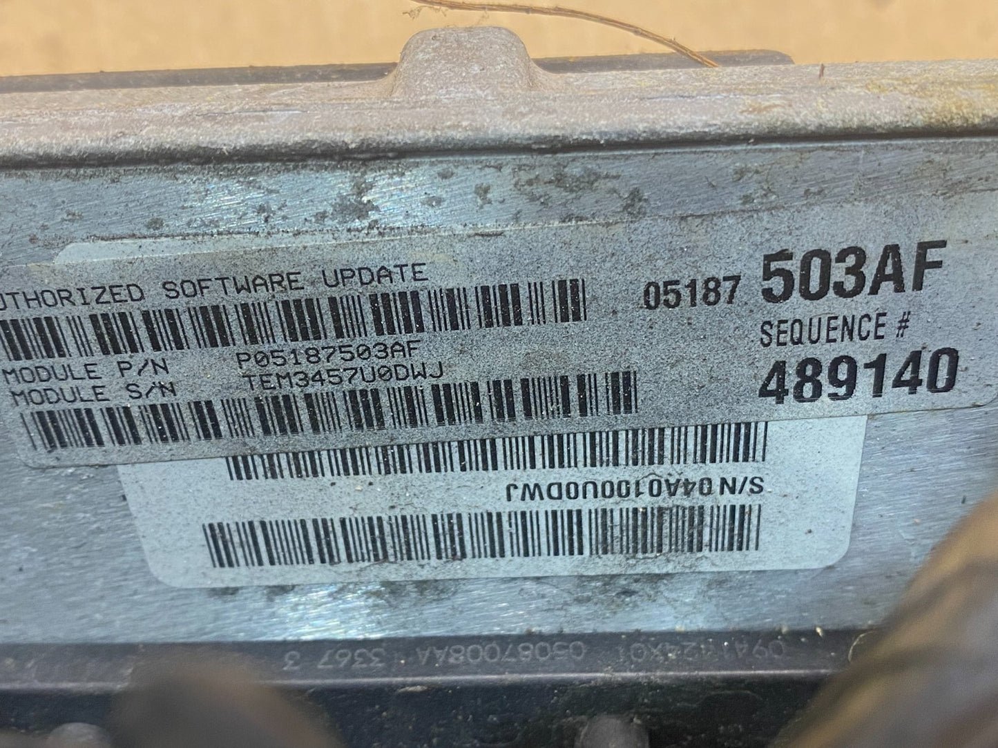 2008 Dodge Durango 4.7 Computer Engine Computer PCM ECU P05187503AF AG6155 DG2