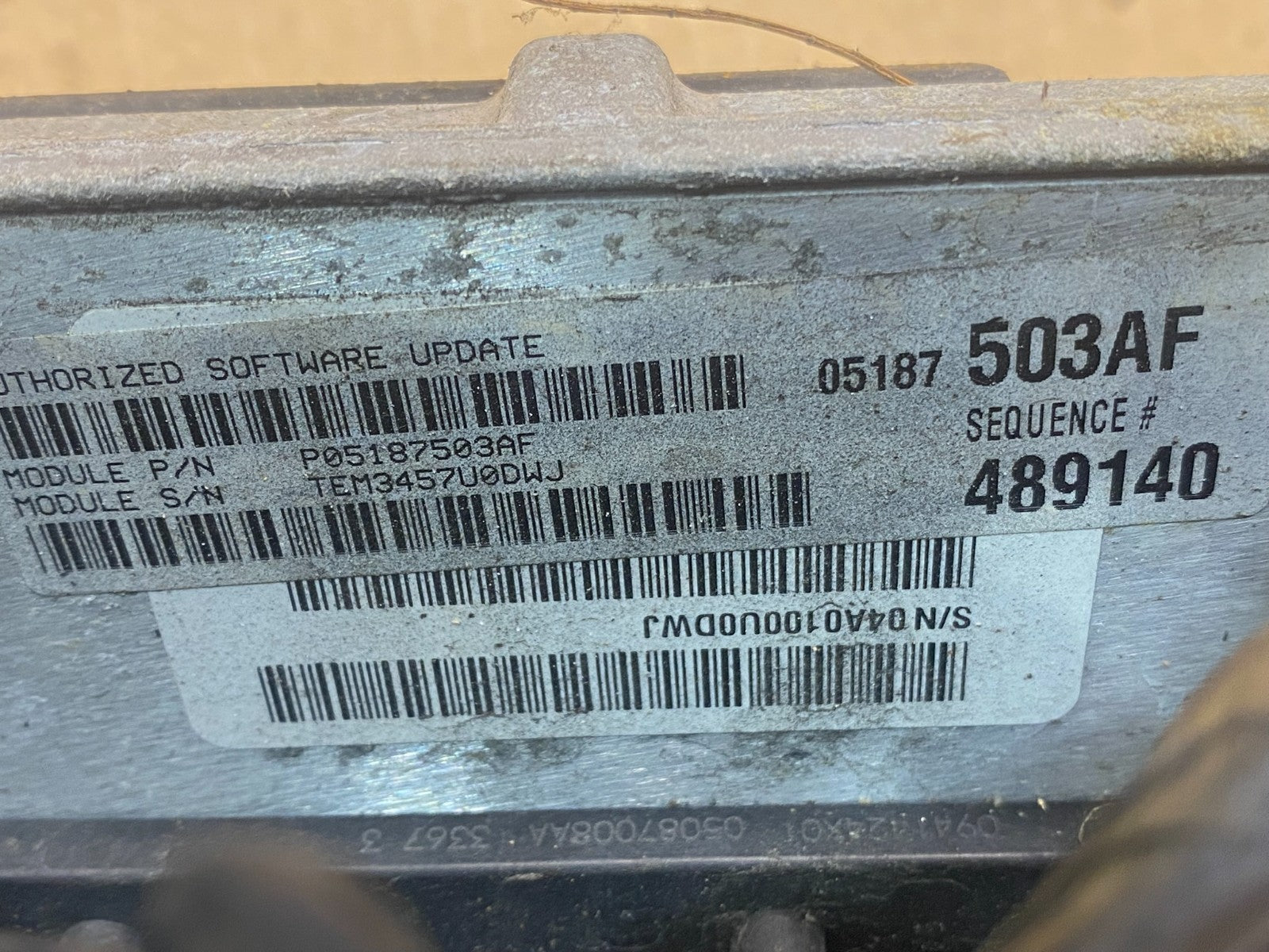 2008 Dodge Durango 4.7 Computer Engine Computer PCM ECU P05187503AF AG6155 DG2
