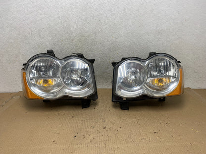 2008-2010 Jeep Grand Cherokee Left+Right Set Halogen Headlights AH5957 DW0
