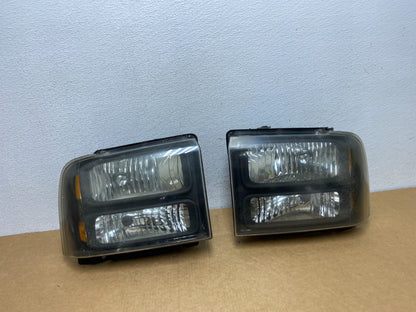 2005-2007 Ford F-250 F250 Super Duty Left+Right Side Headlights AD4459 DW0