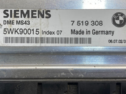 2003 to 2005 BMW X5 ECM ECU Engine Control Computer Module 7519308 AE6266 DW2
