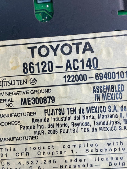 2005 2006 2007 Toyota Avalon AM FM CD Mp3 Radio Receiver AG7352 DG6
