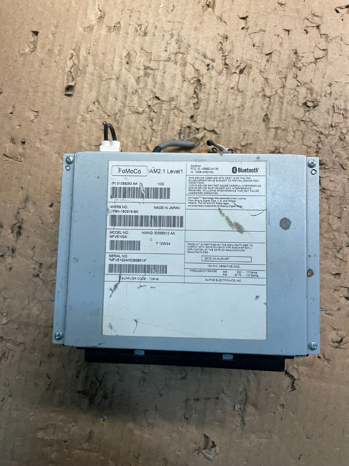 2012 to 2014 Volvo S60 Radio AM FM Receiver MP3 CD Player  Oem U1526 DG4