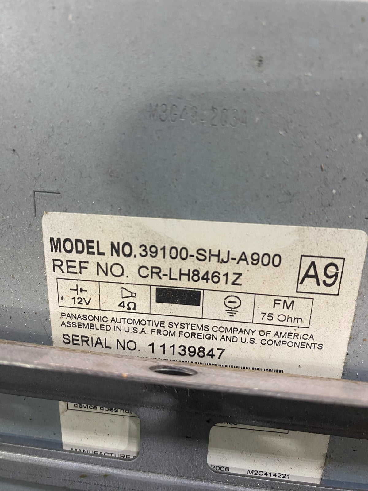 2005 to 2010 Honda Odyssey Am Fm Cd Player Radio Receiver AC2536 MS6