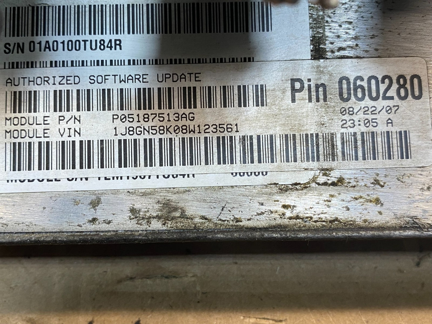 2008 Jeep Liberty Dodge Nitro 3.7L Engine Control Unit ECU ECM AE9906 DW2