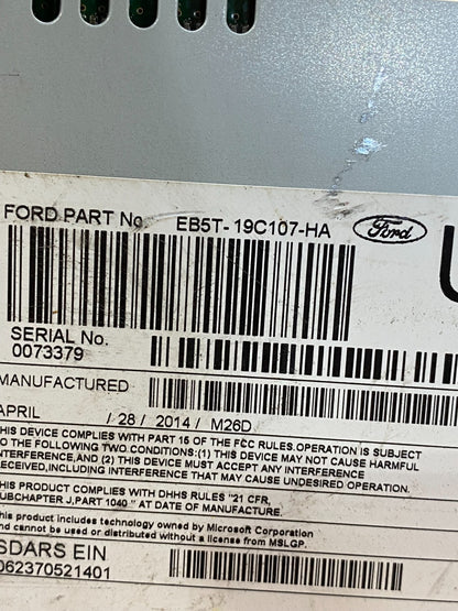 2014 2015 Ford Explorer Audio Equipment Radio Receiver AM FM CD ae9927 DG6