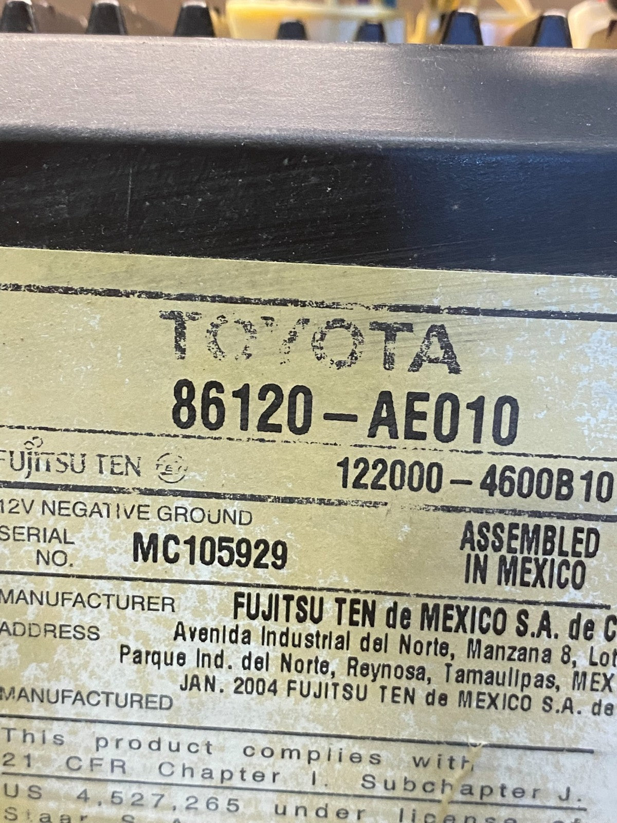 2004 to 2010 Toyota Sienna AM FM CD WMA Mp3 Radio Receiver AF4073 DW6