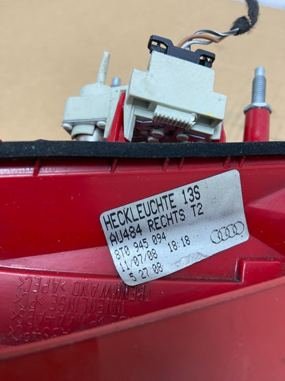2008-2016 Audi A5 Right Passenger RH Side Inner Tail Light AC7539 LK7