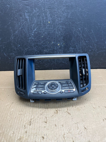 2008 to 2012 Infiniti G35 G37 Radio Player Climate Control Panel Bezel AC6787 DG0