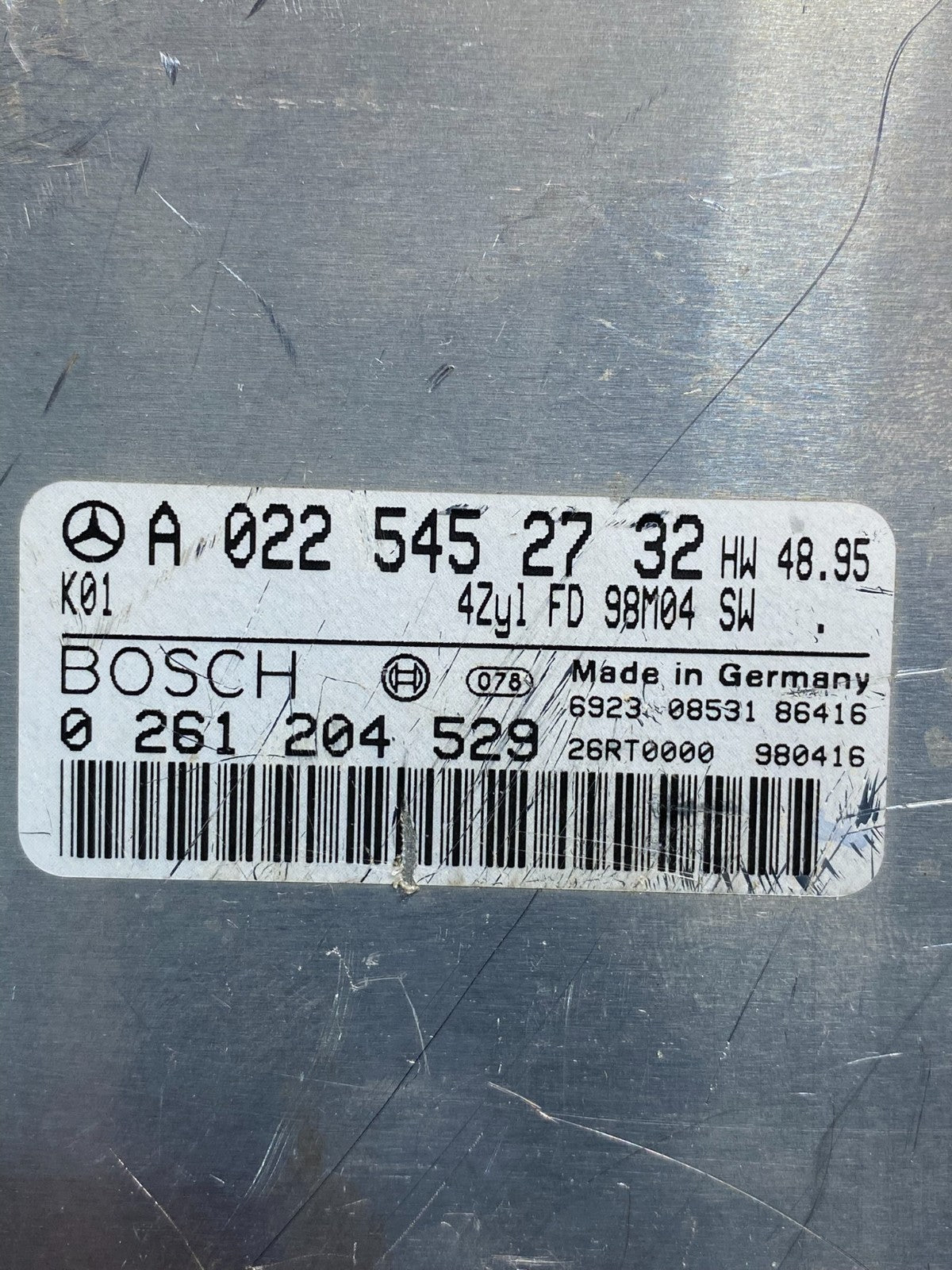 1998 2000 Mercedes-Benz C230 ECU ECM Engine Control Module ai5099 DG2