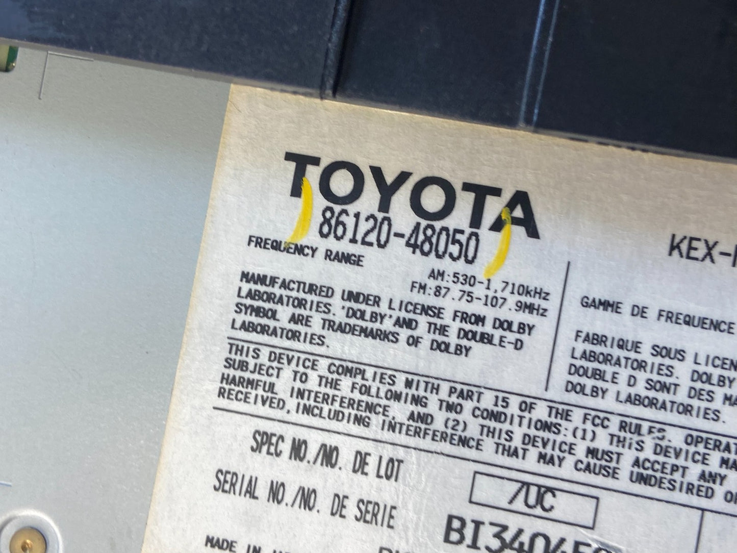 1999 2003 Lexus RX300 Radio Navigation Info Display Climate Control OE AE4056 DG6