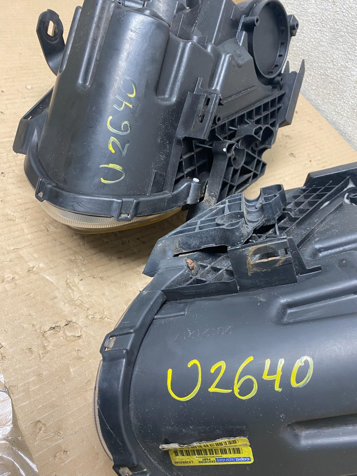 2009 - 2013 Nissan Rogue Left+Right Side Set Halogen Headlights U2640 DW16