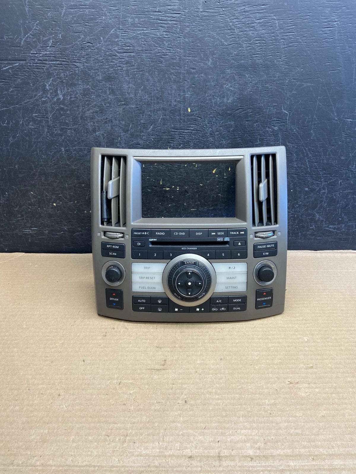 2006 to 2008 Infiniti FX35 Front Radio A/C Heater Switch Control Panel AH1498 DG0