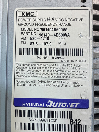 2006 - 2008 Kia Sedona Entourage Radio Stereo Receiver AM FM CD Player AE7882 DG6
