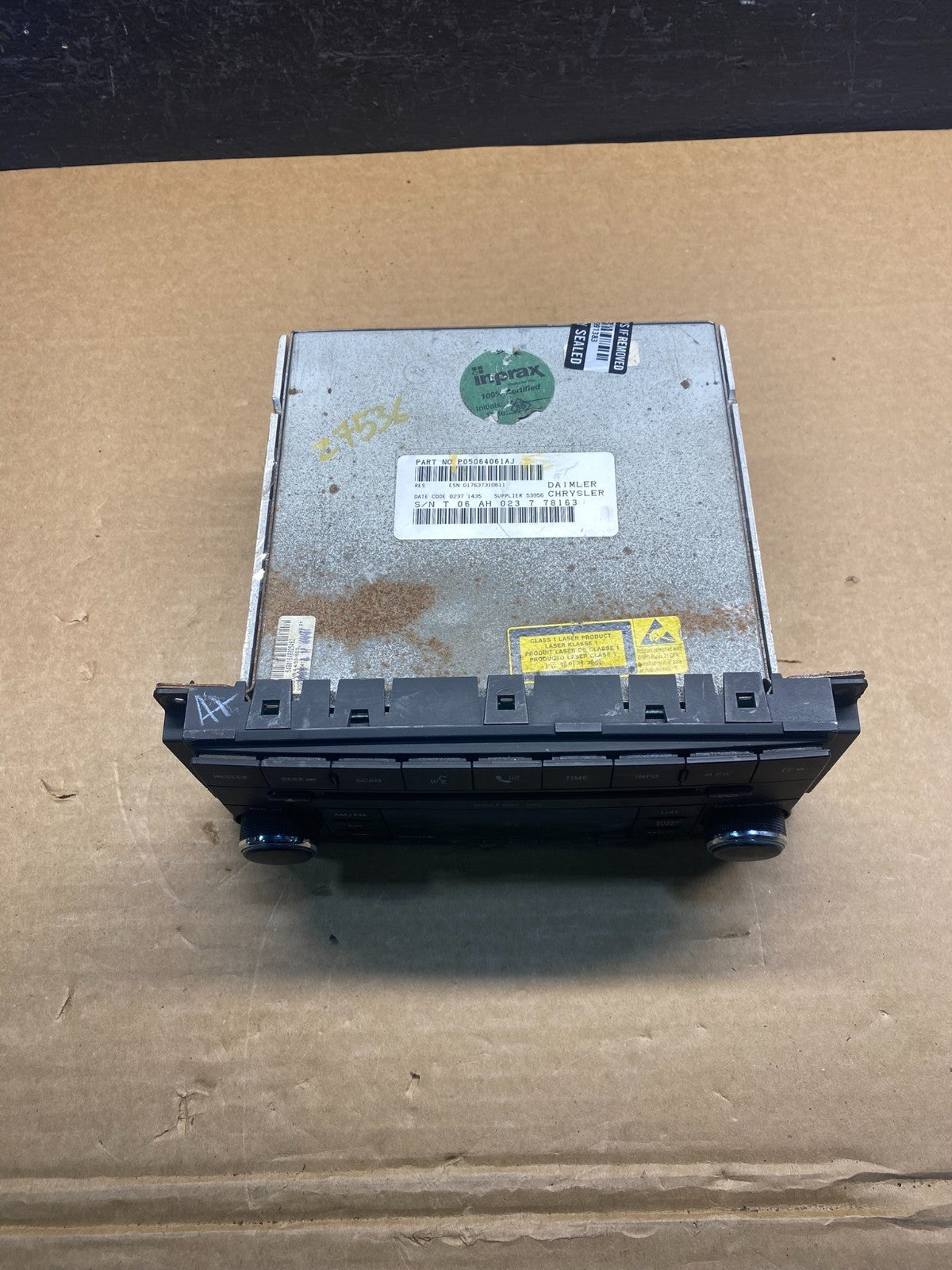 2007-2012 Chrysler Dodge Jeep Ram Radio CD MP3 AUX Receiver ac8061 DG3
