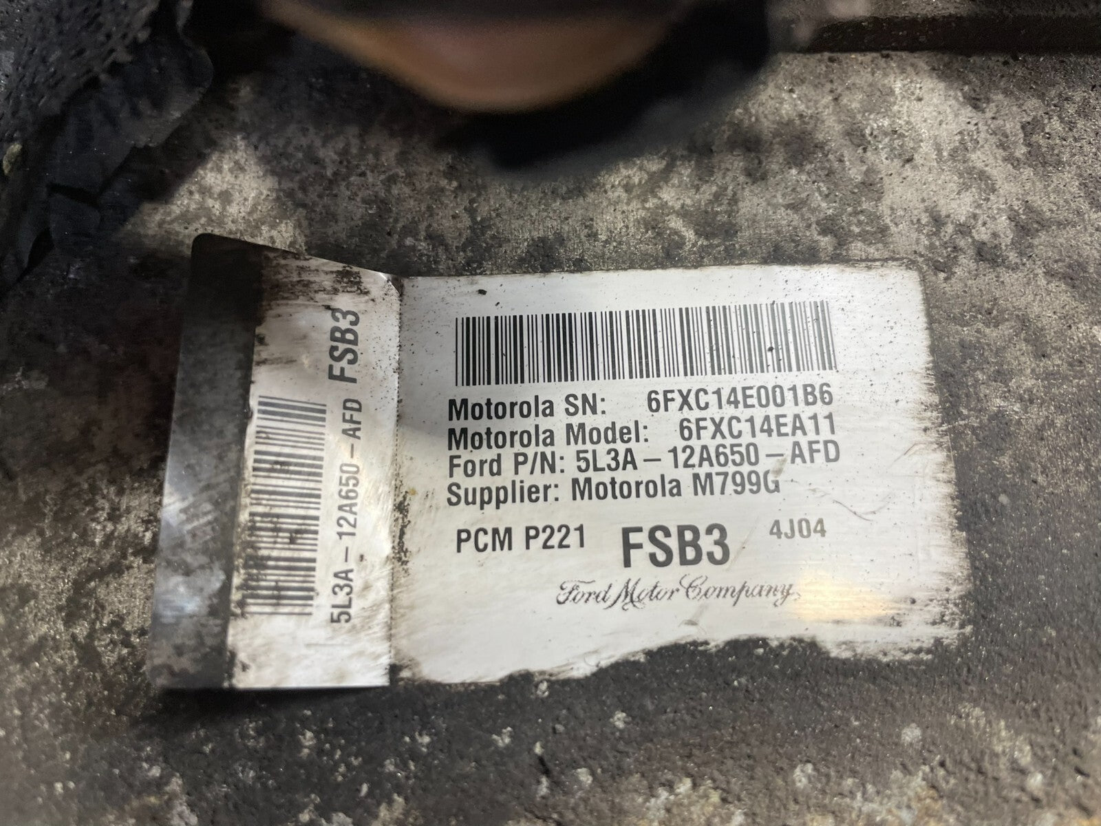 2005 Ford F-Series 4.6L Engine Control Computer Module 5L3A-12A650-AFD L0980 DG2