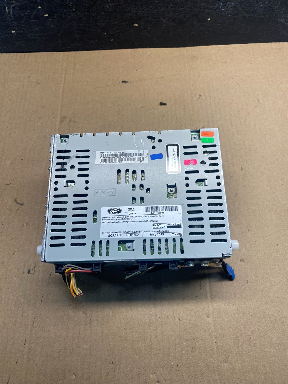 2015 2016 Ford Escape Radio Receiver ID cj5t-19c107-fb AE7702 DW4
