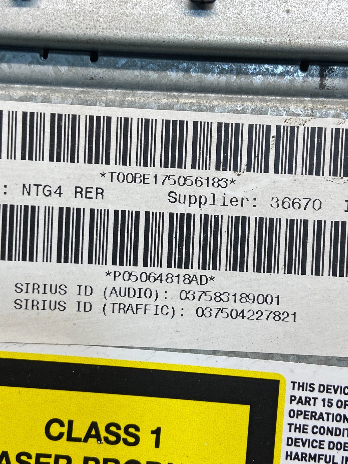 2009 2013 Jeep Dodge Chrysler Screen Display CD Player Satellite Radio ae4608 DG6