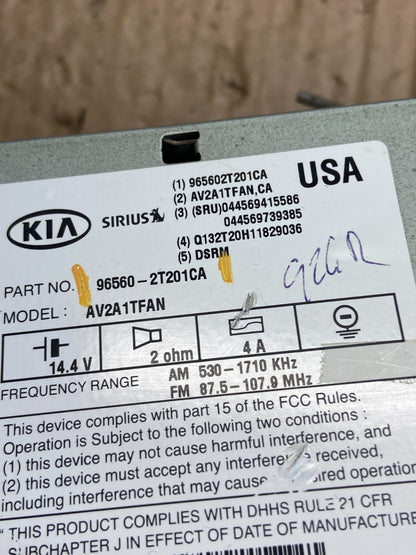 2011 2012 2013 Kia Optima Am Fm Cd Player Screen Radio Receiver af6394 DG6