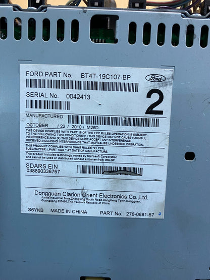 2011 Ford Edge Radio Cd Mechanism Receiver Oem ac2370  DG6