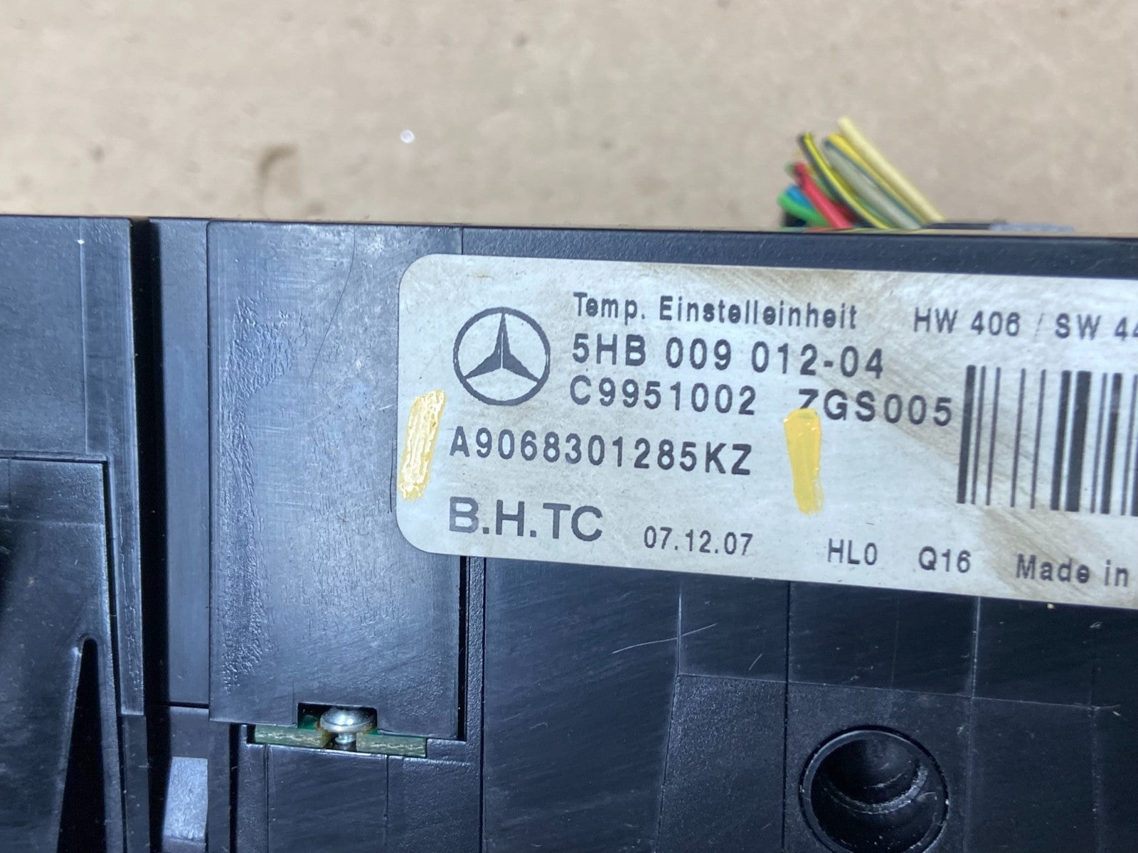 2007 2008 2009 Mercedes Dodge Sprinter A/C AC Climate Control Panel Oe AB5516 DG6