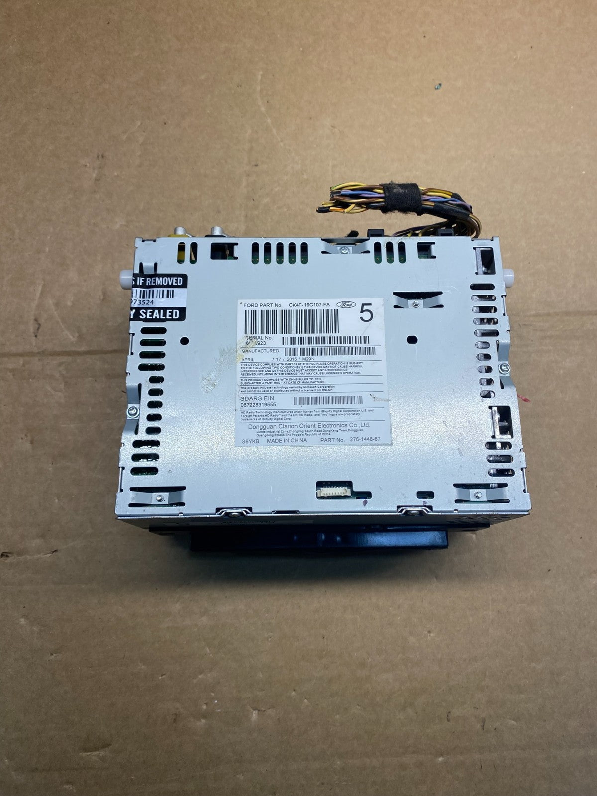 2015-2016 Ford Transit 150 250 350 Radio Receiver ID CK4T-19C107-FA af7871 DG4