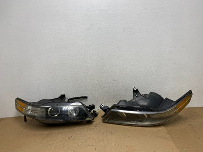 2004-2008 Acura TL Headlight Left+Right Set Black LED Headlights AE9309 DG0