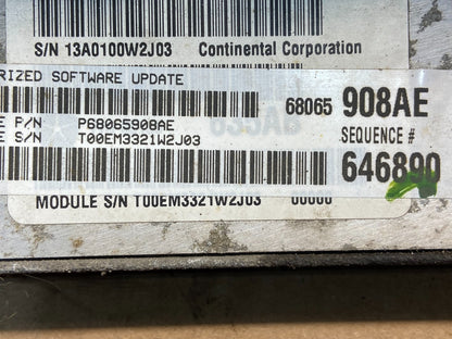 2012 Dodge Ram 2500 3500 Engine Computer 5.7L ECM ECU P68065908ae AE2309 DG2