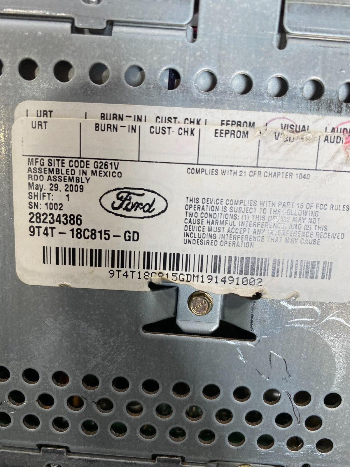 2009 2010 Ford Edge AM FM Radio Stereo Receiver CD Player ae8170 DG6