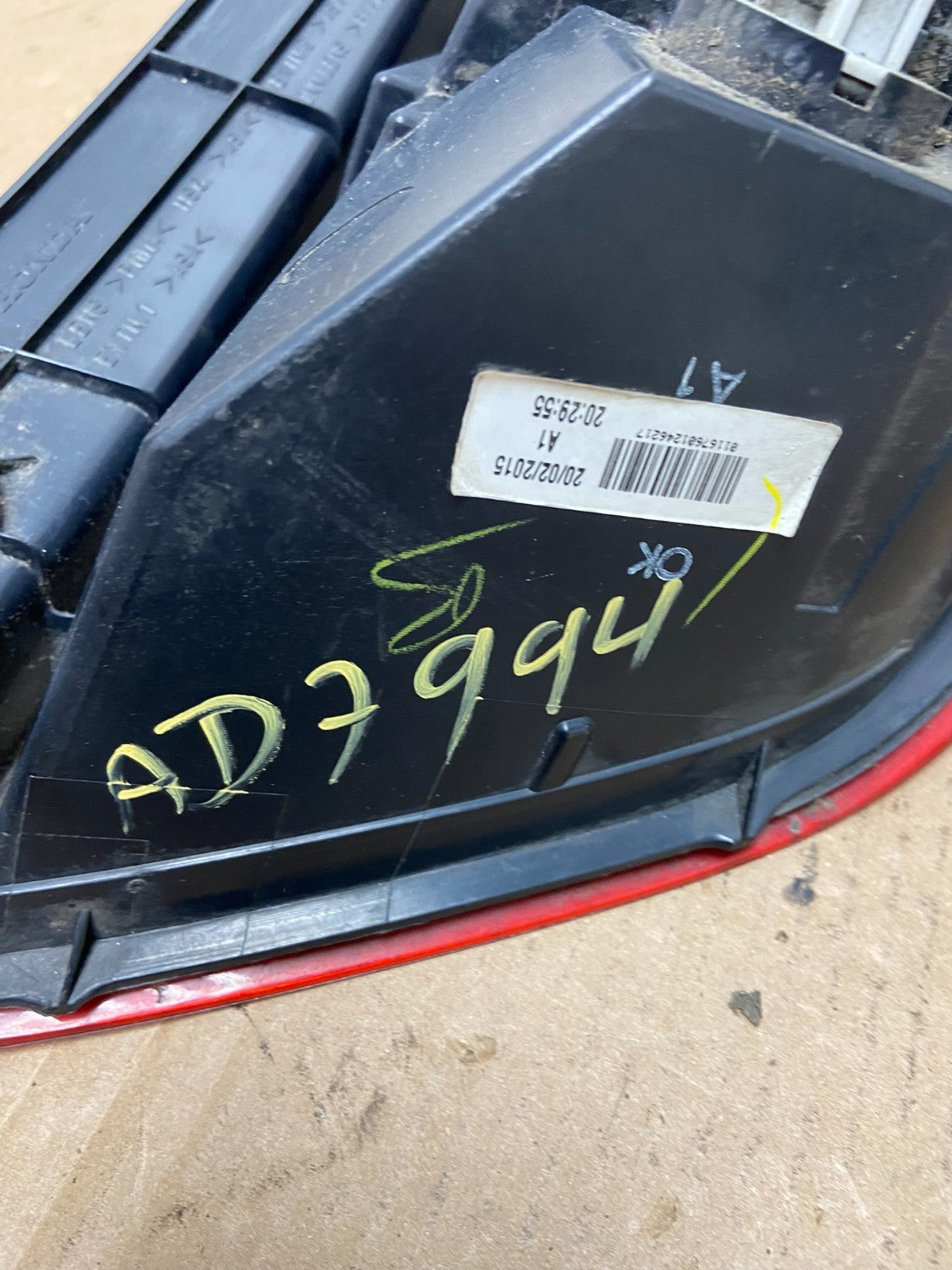 2015 to 2020 Honda Fit Left Driver LH Side Tail Light ad7994 DG7