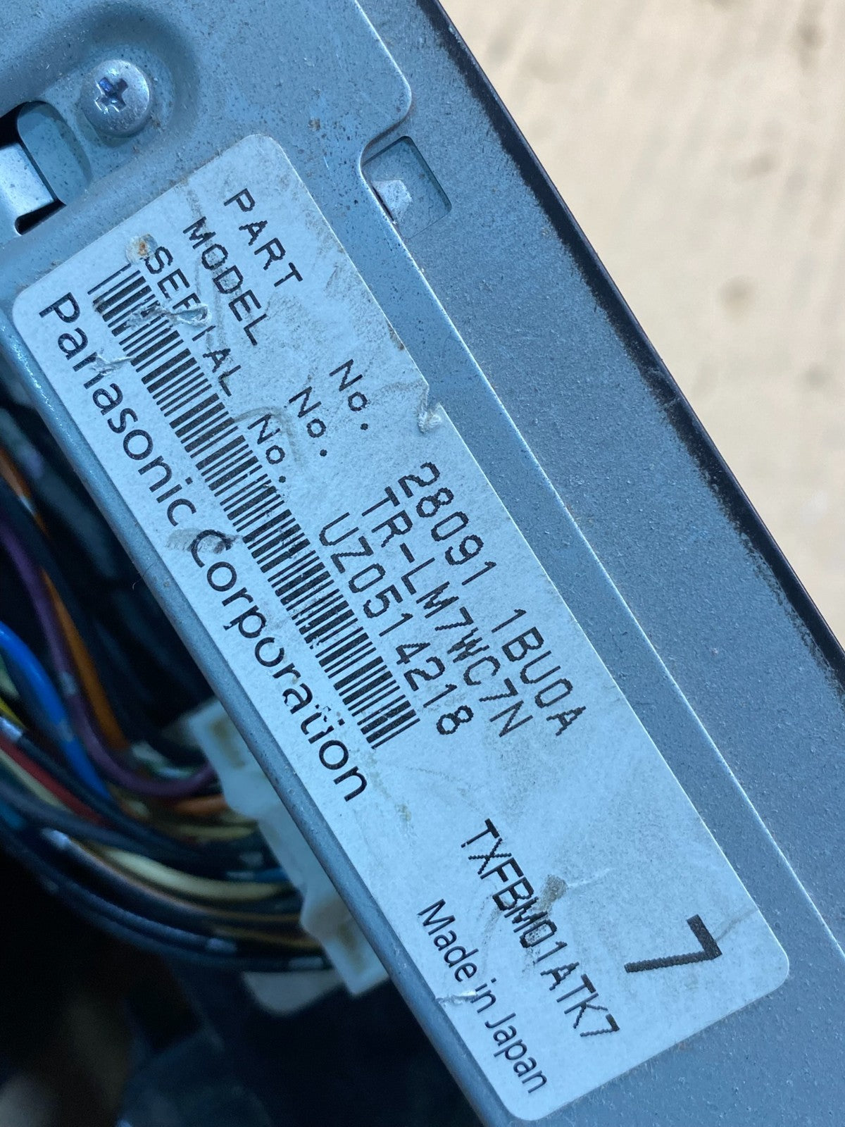 2011 - 2012 Infiniti G35 Information Display Screen 280911BU0A AI7222 DW6