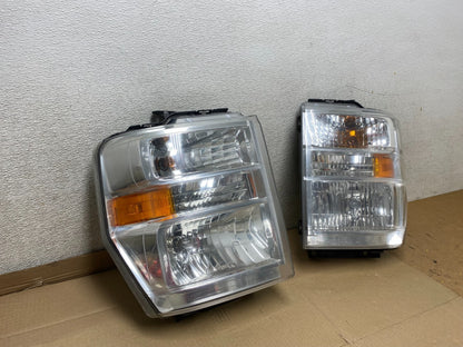 2008-2014 Ford Econoline E150 E250 E350 Left+Right Headlights U2763 DW2