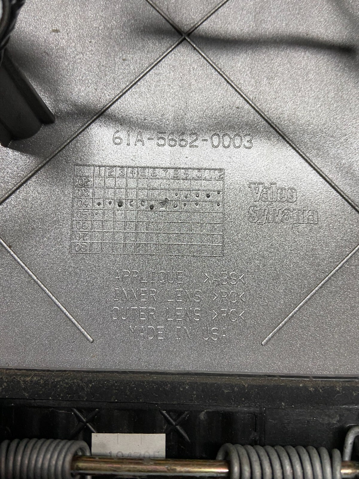 2004-2009 Cadillac SRX Trunk Panel Lid Backup License Plate i3034 PS10
