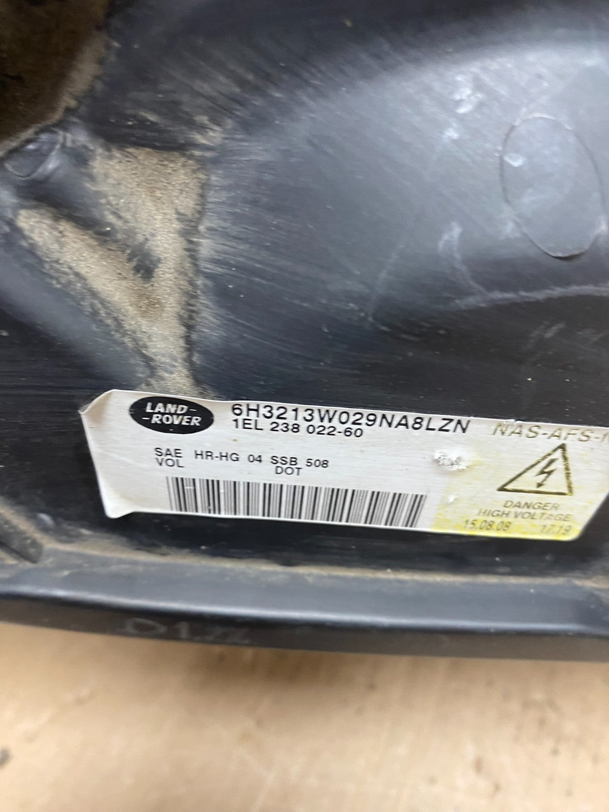 2006-2009 Land Rover Range Rover Right Passenger Xenon Headlight AD8031 DW9
