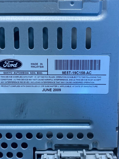 2010 to 2012 Ford Fusion Radio Audio Receiver AM FM CD MP3 AH1740 DG6