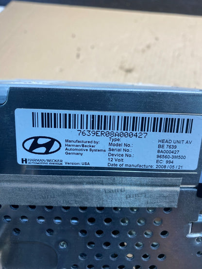 2009 to 2013 Hyundai Genesis Cd Player Radio Receiver AH7412 DG6