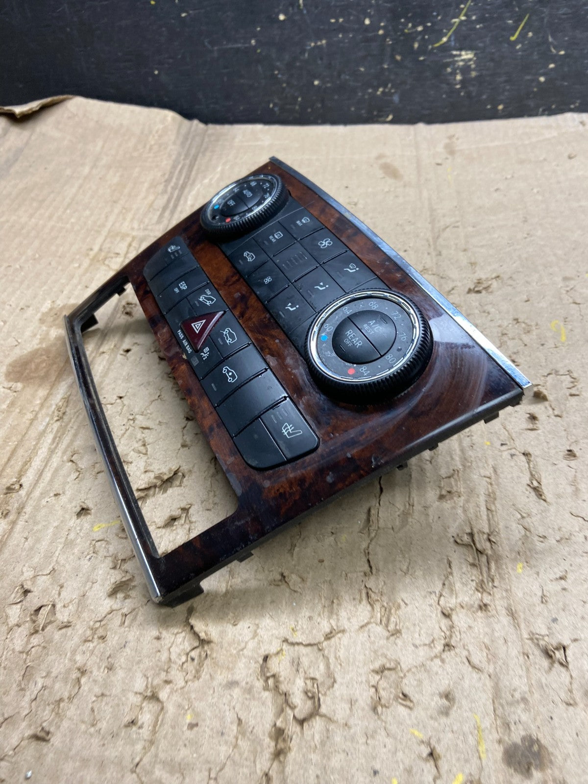 2007-2012 Mercedes X164 GL350 GL450 Climate Control Bezel Wood Switch x6345 DG3