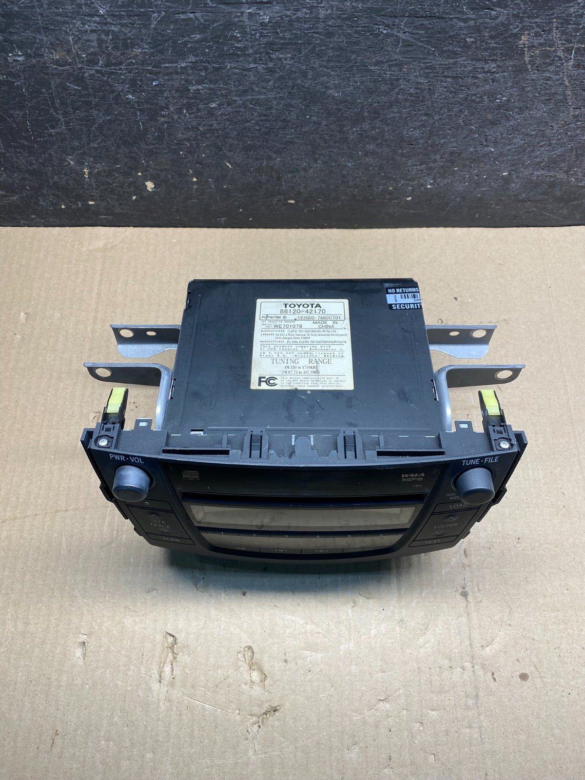 2006 to 2008 Toyota RAV4 Audio Equipment Radio Receiver ai5118 DG3