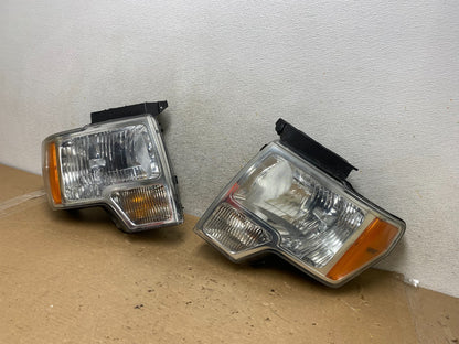 2009 to 2014 Ford F-150 F150 Left+Right Halogen Headlights AH8948 DW2