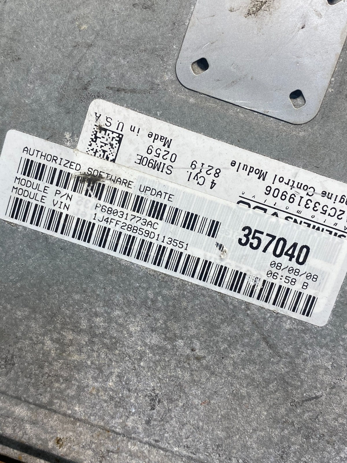 2009 Jeep Compass Patriot PCM ECM ECU Engine Computer Module AH4872 DG2