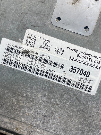 2009 Jeep Compass Patriot PCM ECM ECU Engine Computer Module AH4872 DG2