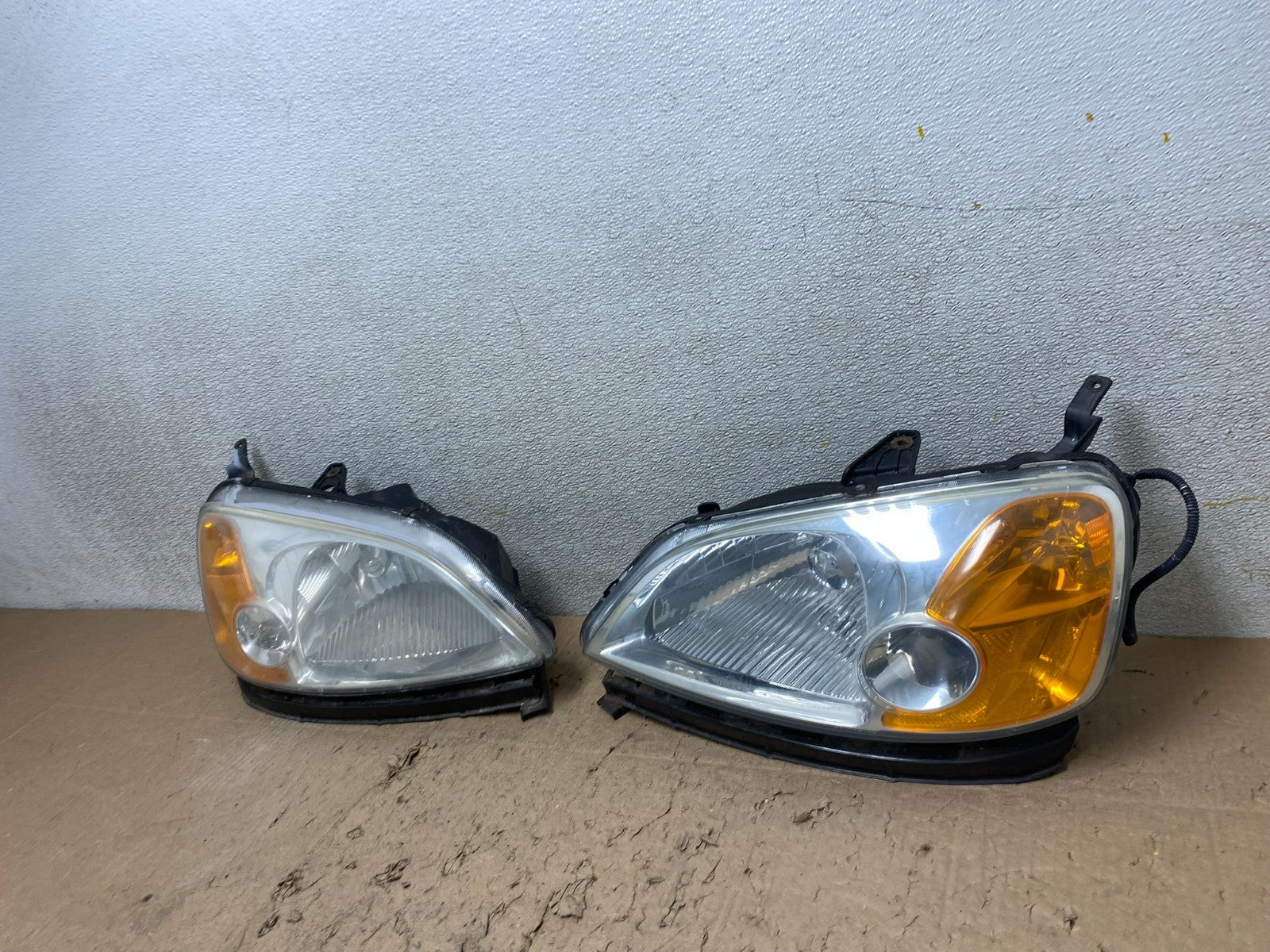 2001 - 2003 Honda Civic Coupe Headlights Halogen Left+Right Side Oem W3730 DW1