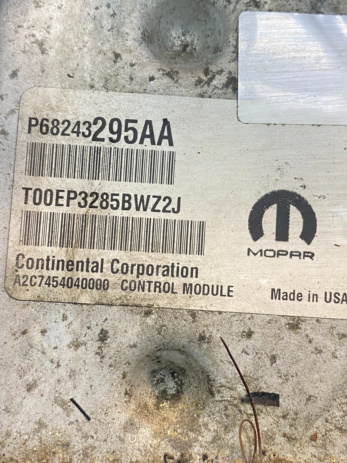 2016 2020 Dodge Caravan Engine Control Unit ECU p68243295AA Module AE6274 DW2