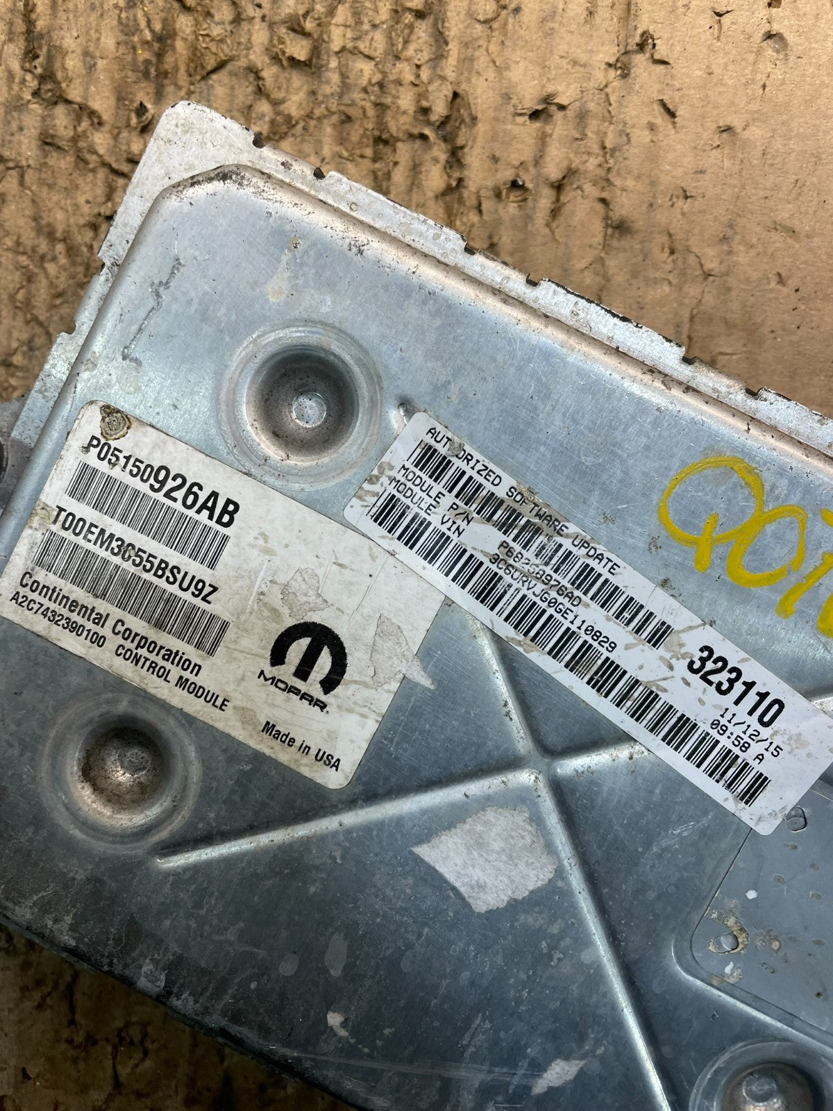 2015 2019 Ram Promaster 3.6L Engine Computer ECM ECU V0815 DG3