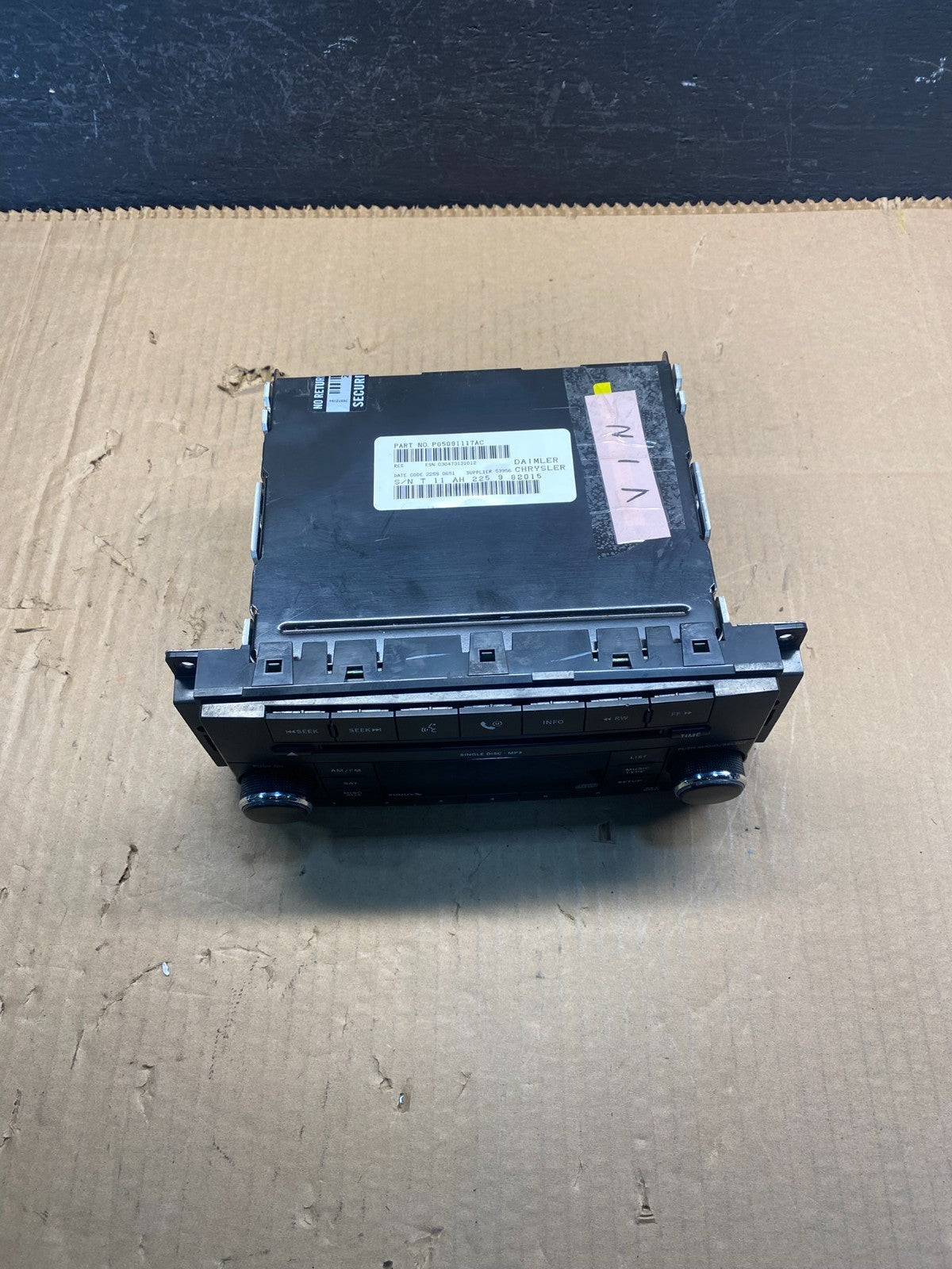 2007-2012 Chrysler Dodge Jeep Ram Radio CD MP3 AUX Receiver AC7905 DG3