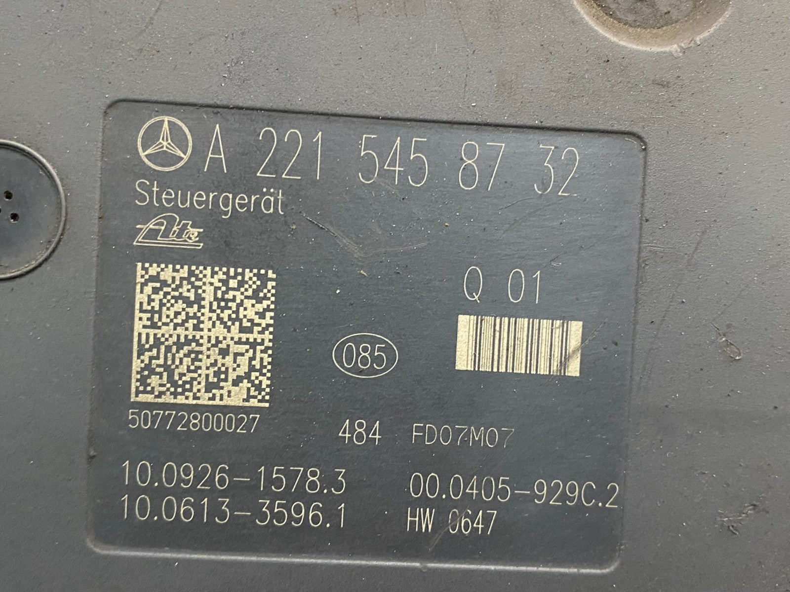 2007 2008 2009 Mercedes S550 S-Class ABS Anti Lock Brake Pump AF8938 DG6